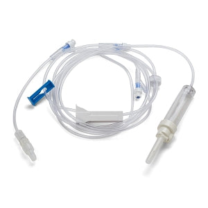 Medline IV Administration Sets - 60 Drop IV Administration Set with 3 Needle-Free Ports, 111" - N0555