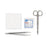 Medline Floor Grade Suture Removal Trays - Suture Removal Tray with Stainless Steel Iris Scissors and Adson Forceps - DYNJ07254A