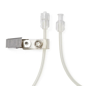 Medline High-Pressure Braided Tubing with Fixed Male Luer Lock - High-Pressure Braided Tubing with Drape Clip, Fixed Male Luer Lock, Female Fittings, 84" - DYNJBRTC84F