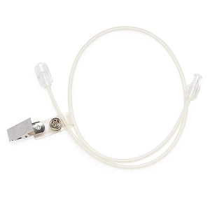 Medline High-Pressure Braided Tubing with Fixed Male Luer Lock - High-Pressure Braided Tubing with Drape Clip, Fixed Male Luer Lock, Female Fittings, 84" - DYNJBRTC84F