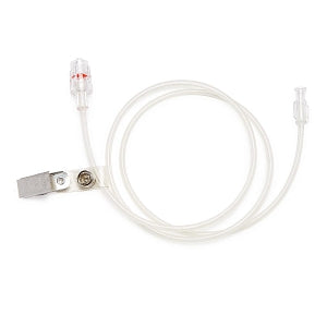 Medline High-Pressure Braided Tubing with Rotating Adaptor Male Luer Lock - High-Pressure Braided Tubing with Drape Clip, Rotating Adaptor Male Luer Lock, Female Fittings, 84" - DYNJBRTC84R