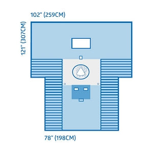 Medline Sterile C-Section Drape with Viewing Window - Cesarean Section Drape with Window - DYNJCDCSEC01