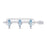 Medline High-Pressure Manifolds, Standard Handle - Right-Hand Orientation 550 PSI Manifold with Standard Handle in ON Position, 3 Ports - DYNJMAN03HT