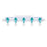 Medline Manifolds with All Female Posts - Universal Orientation 600 PSI Manifold with Curved Profile, 4-way Handle Position, 5 Ports - DYNJMAN5OFFF