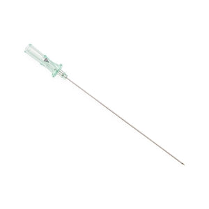 Medline Angiography Introducer Needles, 21G - Angiography 21G x 3.5" (9 cm) Introducer Needle, Bevel Indicator, Thin Wall, Green Hub - DYNJNDLI219