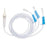 Medline Fluid Administration Sets w/Drip Chamber - Drip Chamber, Trifurcated 72" (182.88 cm) Standard Bore Vented Filtered Fluid Administration IV Set - DYNJNVFDT72