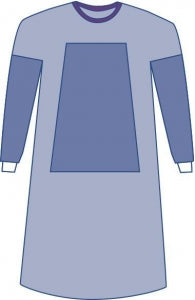 Medline Sirus Sterile Fabric-Reinforced Surgical Gowns with Set-In Sleeve - Sirus Fabric-Reinforced Gown, Size XL - DYNJP2102S
