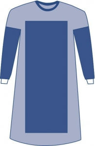 Medline Sirus Sterile Poly-Reinforced Extra-Long Surgical Gowns - Sirus Poly Reinforced Gown, Size XL, Extra-Long - DYNJP2205S