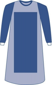 Medline Sterile Poly-Reinforced Prevention Plus Sleeve Eclipse Gown - Poly Reinforced Eclipse Gown with Prevention Plus Sleeve, Long, Size 2XL - DYNJP2229P