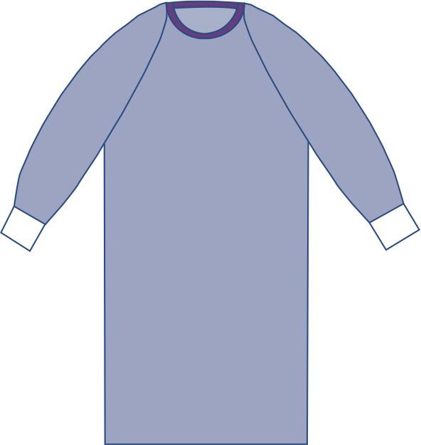 Sterile Non-Reinforced Aurora Surgical Gowns with  Raglan Sleeves