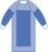 Medline Sterile Polyreinforced Aurora Surgical Gowns with Raglan Sleeves - Aurora Poly Reinforced Gown with Raglan Sleeves, Sterile, Size L - DYNJP2807