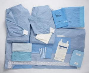 Medline Sterile Major Orthopedic Surgical Pack III, Eclipse - Major Orthopedic Pack II with Poly Gowns, Eclipse - DYNJP8320