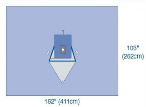 Medline UltraGard Beach Chair Shoulder Drapes - UltraGard Beach Chair Shoulder Drapes - DYNJP8412UG