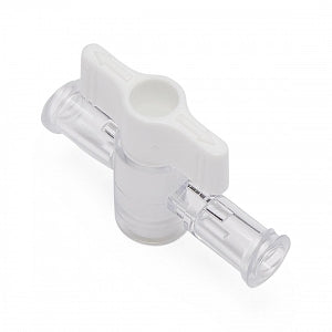 Medline One-Way Stopcocks - 1-Way Stopcock with ON Handle Position, Low Pressure, Female / Female Fitting, 45 PSI - DYNJSC1FF