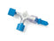 Medline 4-Way Stopcocks - High-Flow 4-Way 45 PSI Stopcock, Off Handle Position, Rotating Adapter, Male Collar Fitting - DYNJSC401