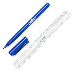Medline Sterile Regular Tip Surgical Skin Markers - Sterile Skin Marker with Ruler - DYNJSM01