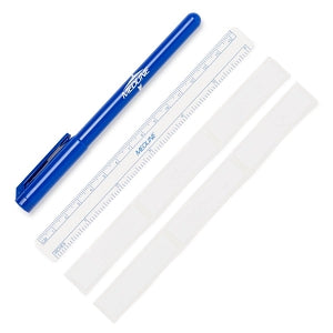 Medline Sterile Regular Tip Surgical Skin Markers - Sterile Skin Marker with Ruler and Labels - DYNJSM02
