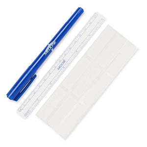Medline Dual-Tip Skin / Utility Markers - Dual Tip Utility Skin Marker with Ruler and Labels, Fine and Regular Tips - DYNJSMD04