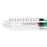 Medline High-Pressure Medication Colored Syringes, 10 mL - Sterile High-Pressure Pre-Labeled Contrast Syringe with Fixed Male Luer Lock Fitting, 10 mL, Dark Green - DYNJSYRCT10DG