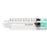 Medline High-Pressure Medication Colored Syringes, 10 mL - Sterile High-Pressure Pre-Labeled Flush Syringe with Fixed Male Luer Lock Fitting, 10 mL, Green - DYNJSYRFLS10G
