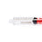 Medline High-Pressure Medication Colored Syringes, 10 mL - Sterile High-Pressure Pre-Labeled Xylocaine Syringe with Fixed Male Luer Lock Fitting, 10 mL, Red - DYNJSYRXYL10R