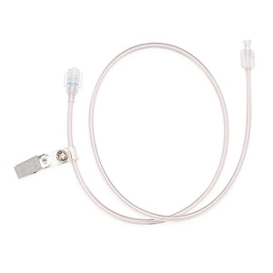 Medline High-Pressure Contrast Injection Tubing, Clip, Rotating Adaptor - High-Pressure Injection Tubing with Drape Clip with Rotating Adaptor, Male Luer Lock, Female Fittings, 10" - DYNJTBHPC10R