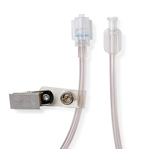 Medline High-Pressure Contrast Injection Tubing, Clip, Rotating Adaptor - High-Pressure Injection Tubing with Drape Clip with Rotating Adaptor, Male Luer Lock, Female Fittings, 84" - DYNJTBHPC84R