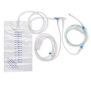 Medline Closed System Fluid Management Kits, Female Fitting - Fluid Management Kit with 3 Lines: Check / Reflux Valve, 3-Way Stopcock, Clear Line for Waste Bag, Clear Vented Spike, Green Port, 2 In-Line Check Valves, Female Fitting - DYNJWBS2CVLL
