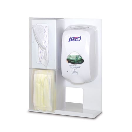 Desktop Hygiene Station Desktop Hygiene Station with Purell Dispenser - 12.25"W x 5.562"D x 17.187"H