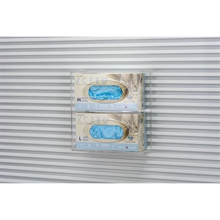 Double Side Load Glove Dispenser with Hanger Double Side Load Glove Dispenser with Hanger - Acrylic - 10.125"W x 4.125"D x 10.75"H