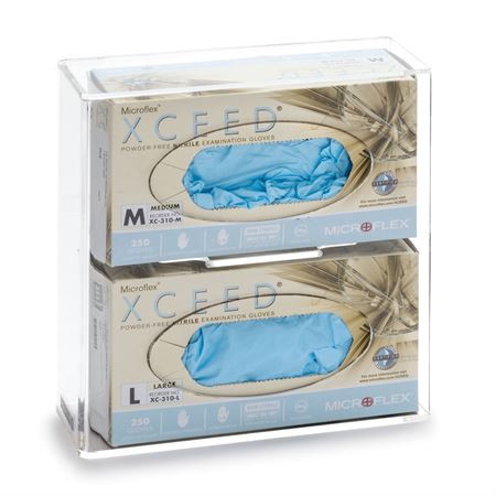 Double Side Load Glove Dispenser with Hanger Double Side Load Glove Dispenser with Hanger - Acrylic - 10.125"W x 4.125"D x 10.75"H