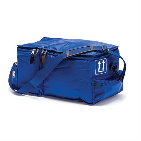 Dry Ice Dual Chamber Tote Dual Chamber Transport Bag with Dry Ice Liners - 16"W x 9"D x 9"H - Blue