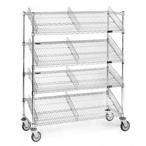 Eagle Group Cart Shelf - 18" x 48" Angled Chrome Shelf - SCH1848C