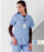 Encompass Group Fundamentals Ladies V-Neck Scrub Tops - Fundamentals V-Neck Scrub Top, Sapphire Blue, Size L - 46846-SB7