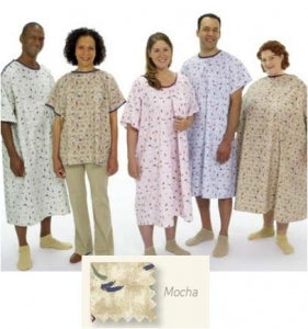 Encompass Group IV Telemetry Gowns - IV / Telemetry Gown, Khaki Fleur-De-Lis, Size 10XL - 45286-10XL