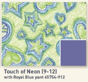 Encompass Group Pediatric PJ Pants - Pajama Pants, Pediatric, Touch of Neon, Royal Blue, Size 9 to Size 12 - 45754-912