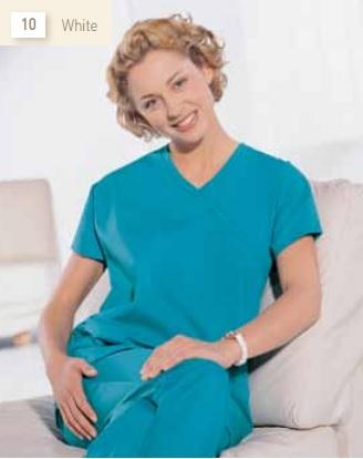 Encompass Group Synergy Women's Crossover Tunics - Synergy Women's 2-Pocket Crossover V-Neck Scrub Tunic, Misty Green, Size XL - 46851-129