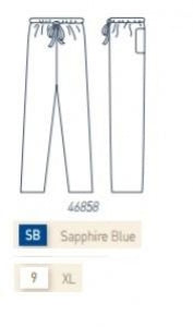 Encompass Group Synergy Unisex Drawstring Pants - Synergy Single-Pocket Drawstring-Waist Scrub Pants, Sapphire Blue, Size XL - 46858-SB9