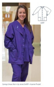 Encompass Group Unisex Warmup Scrub Jackets - Unisex Warmup Jacket, Sapphire Blue, Size XL - 46859-SB9
