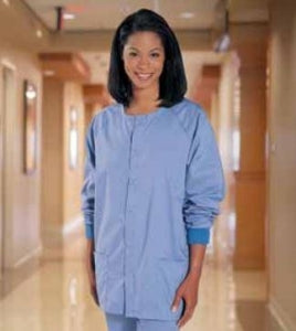 Encompass Group Unisex Warmup Scrub Jackets - Unisex Warmup Jacket, Cecil Blue, Size S - 46879-213