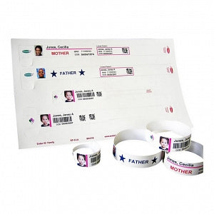 Endur Id Endur ID Family Sheet Maternity Bands - Family Sheet Maternity Bands, 2 Adult Bands + 1 Pediatric Band + 1 Infant Band with Flap Style Closure, Overall Sheet 6.5" x 11" - EF-4-LA