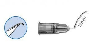 Eagle Laboratories Irrigating Cystotomes - Irrigating Cystotome Cannula with Bent Tip, 12 mm - 120-27F-12