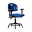 E Com Seating Newport Industrial Desk-Height Chairs - Newport Desk-Height Chair, Polyurethane, Round Base, Seat Tilt, Arms, Glides, Blue - HPDHCH-RT-T1-A1-RG-BLU