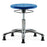 E Com Seating Huron Desk-Height Stools - STOOL, HURON PU, CHROM, DESK, GLIDES, BLUE - IPDHSO-CR-RG-BLU