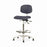 EO2 Concepts Class 100 Cleanroom Medium Bench-Height Chairs - Class 100 Cleanroom Medium Bench-Height Chair, Vinyl, Chrome Adjustable Foot Ring, Glides, Imperial Blue - NCR-VMBCH-CR-T0-A0-CF-RG-8582