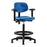 E Com Seating Polyurethane High Bench-Height Chairs - High Bench-Height Chair, Polyurethane, Black Foot Ring, Arms, Glides, Blue - PHBCH-RG-T0-A1-BF-RG-BLU