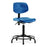 E Com Seating Polyurethane Medium Bench-Height Chairs - Medium Bench-Height Chair, Polyurethane, Round Base, Seat Tilt, Glides, Blue - PMBCH-RT-T1-A0-RG-BLU
