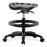 E Com Seatings Polyurethane Tractor Stools - POLY TRACT MB SO - FT RING, CSTRS, BLK - PTMBSO-RG-BF-RC-BLK