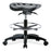 E Com Seatings Polyurethane Tractor Stools - POLY TRACT MB SO - FT RING, CSTRS, BLK - PTMBSO-RG-CF-RC-BLK