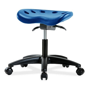 E Com Seatings Polyurethane Tractor Stools - POLY TRACT DH SO - BLK BASE, CSTRS, BLUE - PTDHSO-RG-RC-BLU